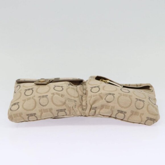 Salvatore Ferragamo Waist bag Canvas Beige Gold Auth - Picture 13 of 16
